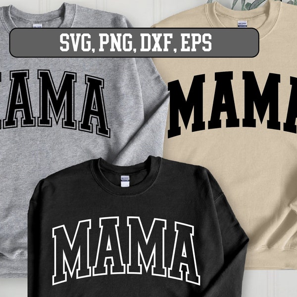 Mama png bundle, Mama svg bundle, Mama png, Mama svg, mama svg file, mama png retro, mom svg, mom svg shirt, mom svg files, Mama Varsity SVG