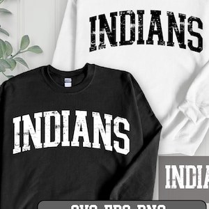 Indians SVG PNG, Indians Distressed Png, Indians Mascot svg, Indians Cheer svg, Indians Vibes svg, Team Spirit Png, Indians Sport svg
