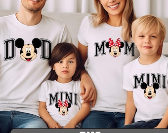 Disney Dad Mom Mini png, Mouse Family png, Dad Mom and Mini matching png, Disneyland family matching shirts png, Disney family png