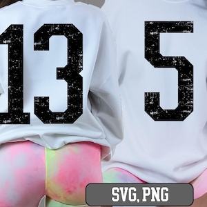 Jersey Zahlen SVG png, Varsity Zahlen svg png, Sport Zahlen SVG Bundle, College Team Zahlen svg png, Sport Team Trikot Zahlen SVG png