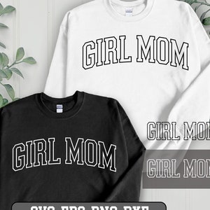 Mädchen Mama Umriss SVG, Mädchen Mama SVG, Mädchen Mama Png, Mädchen Mama Png, MAMA Varsity SVG gewölbt, Silhouette svg, Cricut, Mama svg, Cut Files