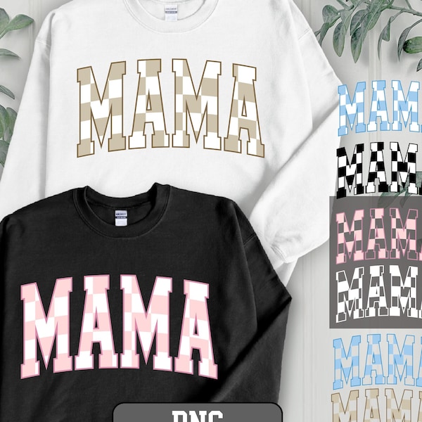 Checkered Mama Png, Mama Checkered Sublimation Png, Mama png, Mom png, Checkered Varsity Mama png, Mama png file