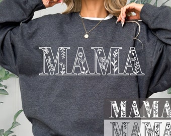 Floral mama, Mama png, Mama svg, mama retro, Floral mama png svg  dxf eps, Mama bundle, mom svg shirt, mama graphic, mama flower file.