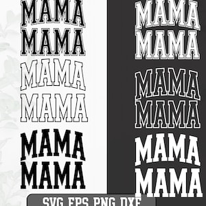 Paquete de mamá PNG SVG, mamá PNG, mamá SVG, mamá DXF, archivo mamá SVG, mamá genial, camiseta mamá PNG, mamá universitaria, mamá arqueada, vida de mamá, mamá retro