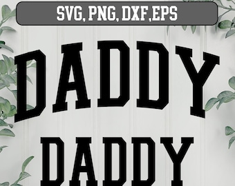 Papa Varsity SVG, papa SVG, vaderdag SVG, papa SVG, vader SVG, gesneden bestand Cricut SVG, silhouet, cameo, papa gebogen SVG, papa varsity SVG