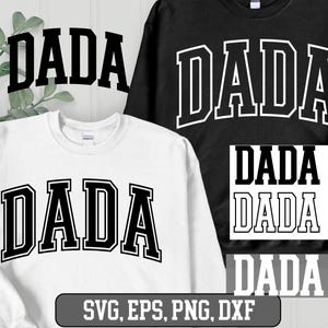 Dada png svg dxf eps, Dada png, Dada svg, Dada eps, DADA dxf, Dada Varsity, Dada Arched, Dada retro, Dada svg bundel Dada digitale download