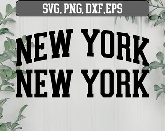 New York svg png, New York digital download, New York Svg, New York Shirt Svg, New York Varsity, Svg Files for Cricut