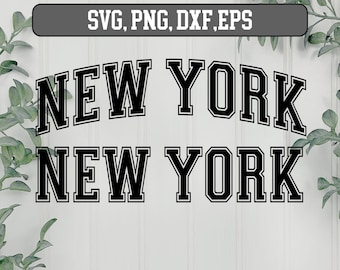 New York svg png, New York digital download, New York Svg, New York Shirt Svg, New York Varsity, Svg Files for Cricut