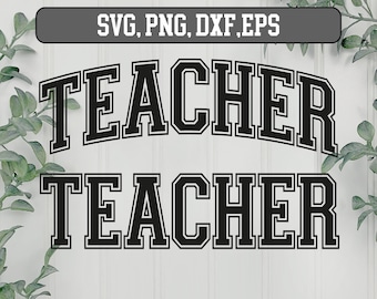 Teacher Svg Bundle, Teacher Svg, Teacher Varsity Svg, Teacher Appreciation Svg, teacher svg shirt, teacher svg files, Teacher svg design