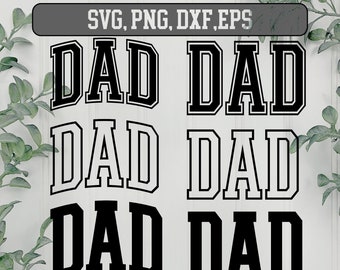 Dad svg bundle, DAD Varsity bundle SVG, Dad svg, Father svg, Father's Day SVG,  dad svg shirt, Silhouette, Cameo, dad svg designs
