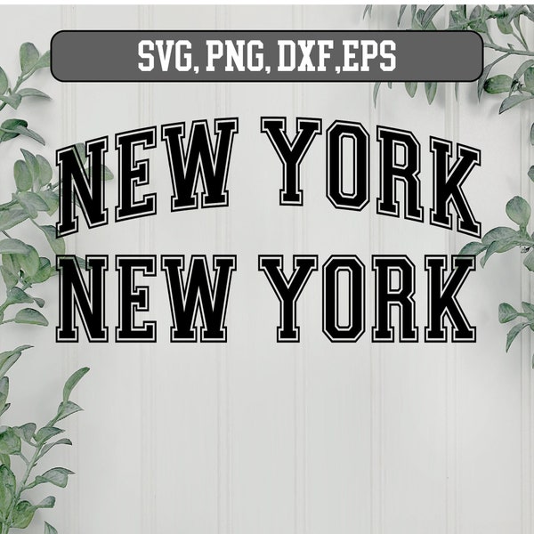 New York svg png, New York digital download, New York Svg, New York Shirt Svg, New York Varsity, Svg Files for Cricut