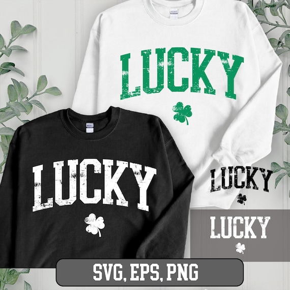 Lucky png, Lucky distressed png,  Lucky png svg, Lucky shirt SVG, St Patrick's Day Shirt SVG png, Lucky grunge png Svg, Lucky Varsity arched
