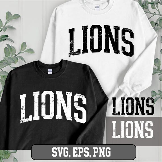 Lions SVG PNG, Lions Distressed Png, Lions Mascot svg, Lions Cheer svg, Lions Vibes svg, Team Spirit Png, Lions Sport svg, Lions Grunge Png