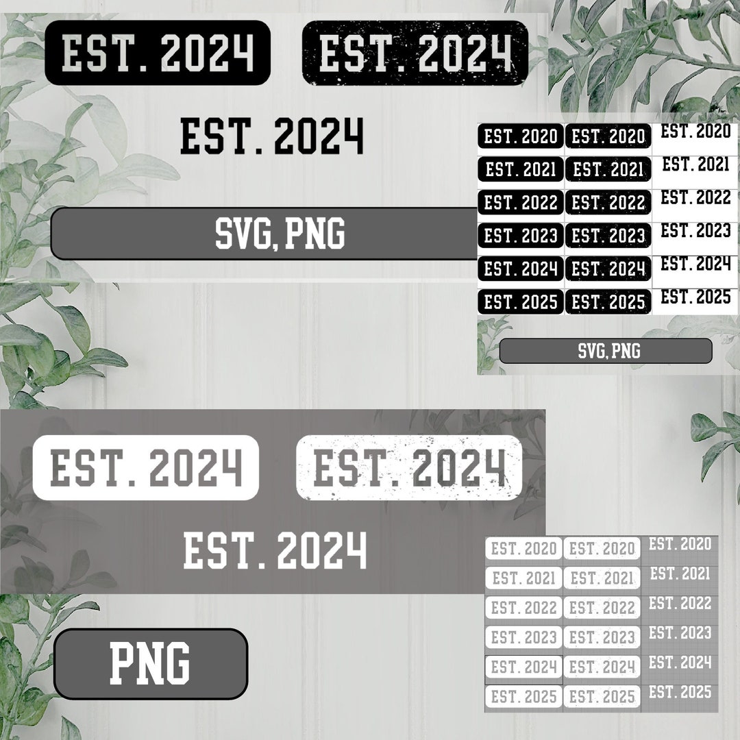 2020 2025 Svg Bundle, Est. 2020 Svg Png, 2021 Svg, Est. 2022 Svg Png