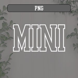 MINI Varsity Arched Outline SVG, MINI Png, Mini Svg, Mini Svg Png Dxf ...
