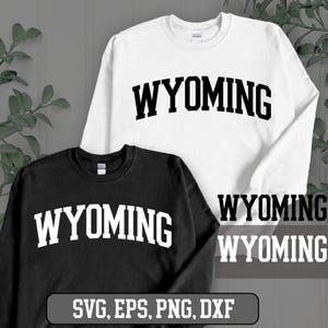 Wyoming SVG, Wyoming png - Wyoming Varsity SVG, Wyoming Shirt SVG, digitale Downloads, SVG-Dateien für Cricut, Silhouette svg, Cricut svg