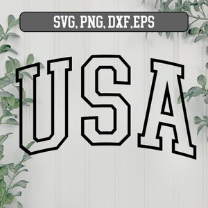 USA outline SVG - Usa svg design, Fourth Of July Svg Png, USA Svg, America svg, Independence Day Svg Png, usa varsity svg image 2