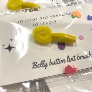 Belly button lint brush gag gift/stocking stuffer/white elephant/party favor/just because/funny gift