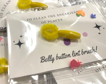 Belly button lint brush gag gift/stocking stuffer/white elephant/party favor/just because/funny gift