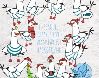Seagull / Character / Beach / Summer clipart - Instant Download - Commercial use