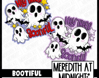Boo- tiful Halloween quote Ghost Clipart - Instant Download - Cute Ghosts - Commercial use
