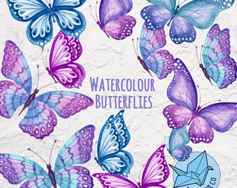 Water colour Butterflies - Instant Download - Commercial use