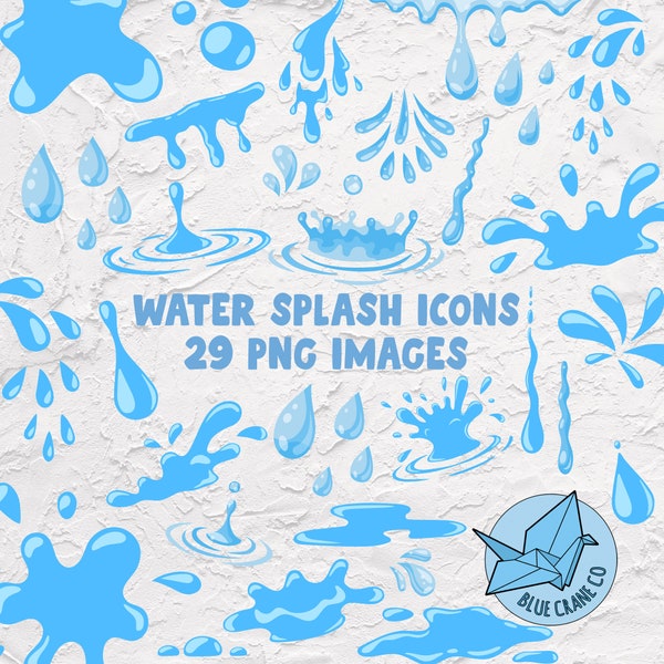 Splash / Water / Rain Clipart - Instant Download  - Commercial use