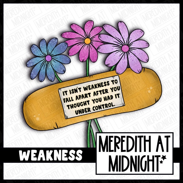 Faiblesse - Motivation / Santé mentale - Citation Clipart