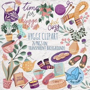 Hygge / Home / Cosy House / Autumn clipart - Instant Download - Commercial use