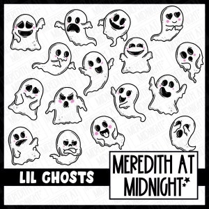 Halloween Ghost Clipart - Instant Download - Cute Ghosts - Commercial use