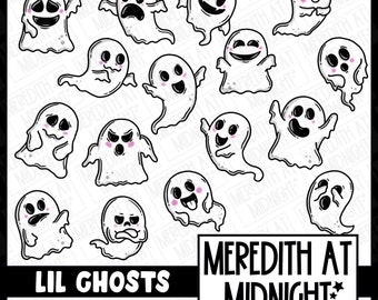 Halloween Ghost Clipart - Instant Download - Cute Ghosts - Commercial use
