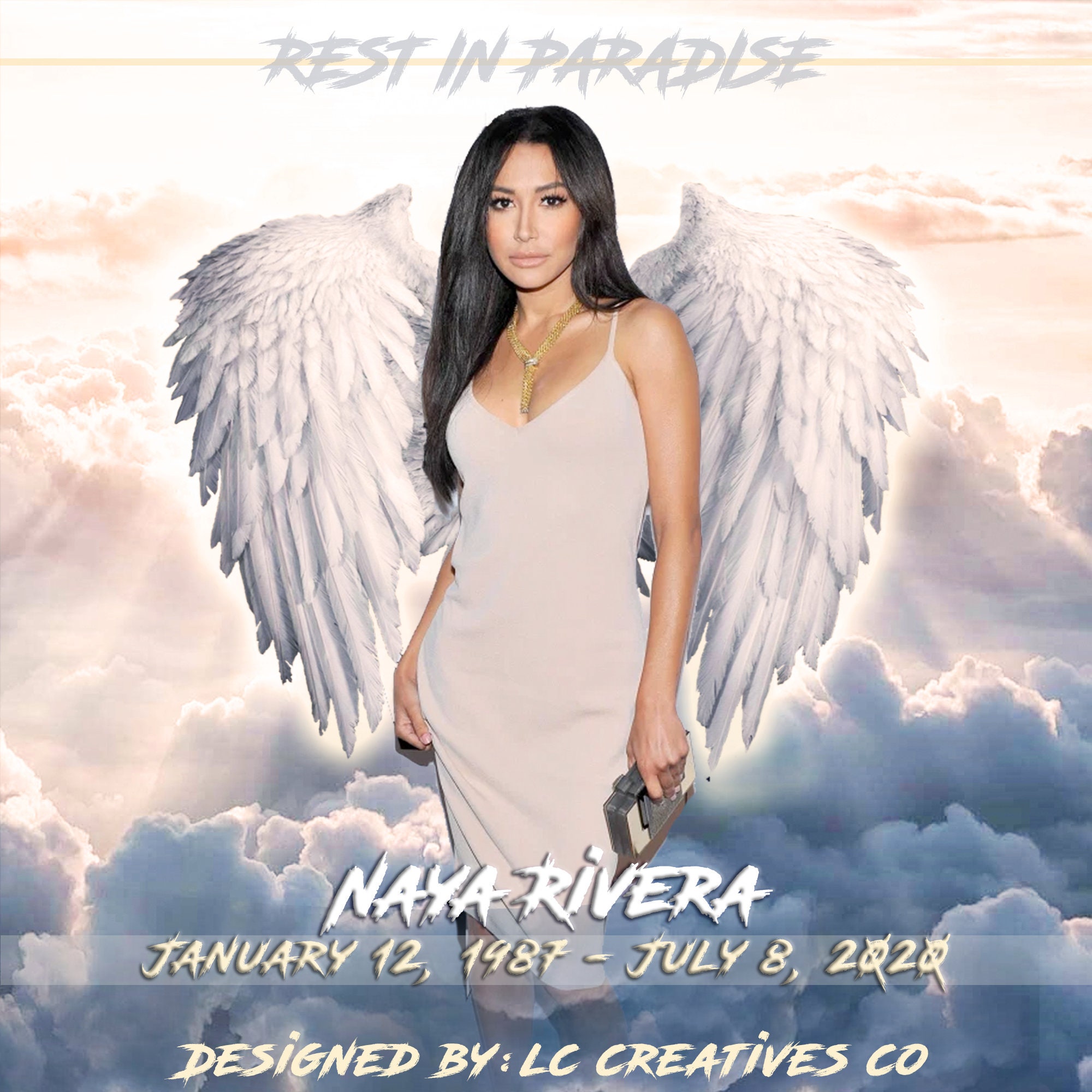 RIP Angel Wings Instagram Template instant Download PNG JPG - Etsy