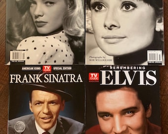 LIFE and TV Guide Special Edition Books (Elvis, Frank Sinatra, Audrey Hepburn, Lauren Bacall)