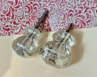 Two Vintage Glass Knobs