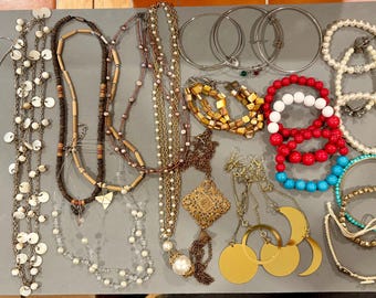 Lot of Mixed Jewelry-bracelets, necklaces, earrings