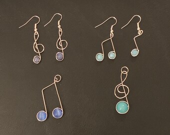 Music Symbol Earrings & Pendant Sets and Individual Pendants