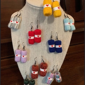 Mini Yarn Skein Earrings