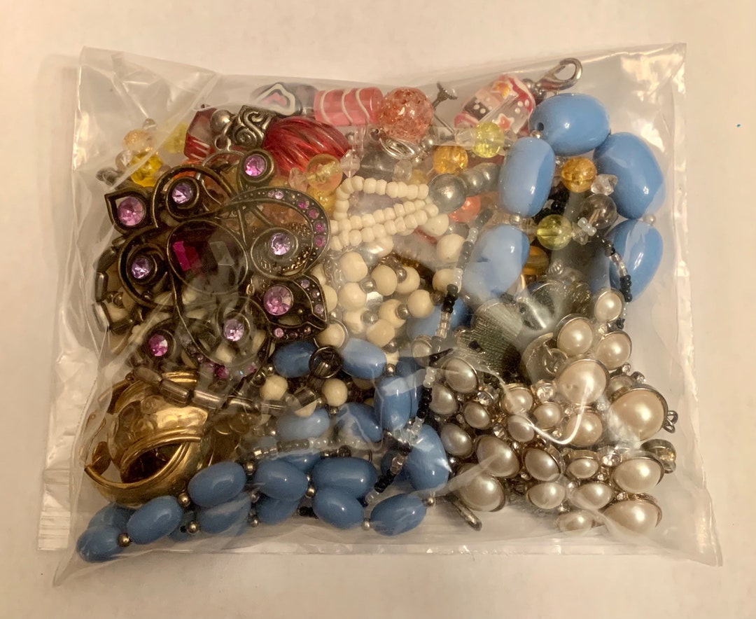 Costume/junk/crafting/wearable Jewelry Grab Bags Etsy