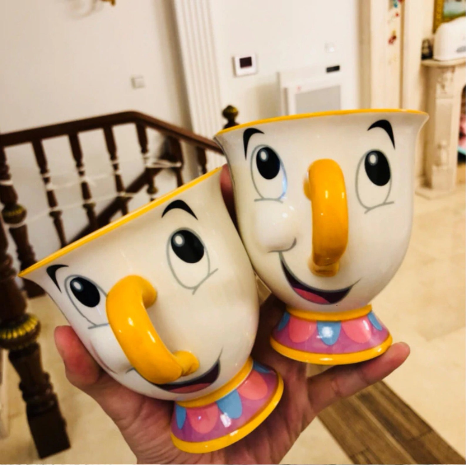 Beauty and the Beast Chip Cup Ceramic Themed Tea Cup Cartoon Etsy