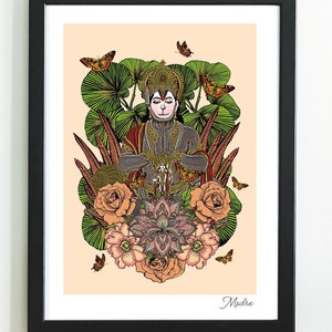 Hanuman Indian Monkey God Colour Art Poster Print By Msdre... British Artist A4 A3