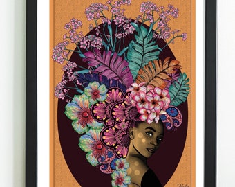 Duchess of Notting Hill Carnival Colour Art Poster Print By Msdre... British Artist A4 A3