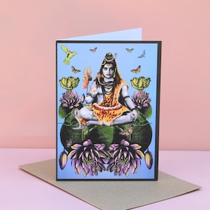 Shiva Indian Hindu God Msdre Greetings Card A6 Imprimé au Royaume-Uni