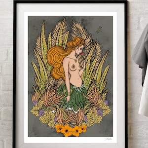 Freya Göttin Kunstdruck, Pagan Wikinger Dekor von MsDre