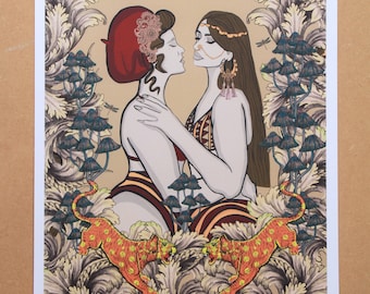 The Kiss Art Print Limited edition 1/100 By Msdre