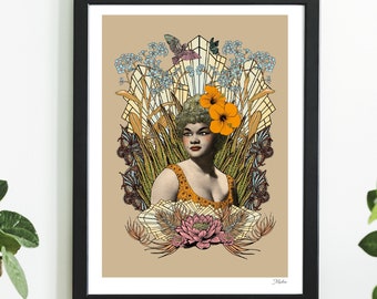 Etta James Jazz Soul Singer Colour Art Poster Print By Msdre... Black British Artist A4 A3