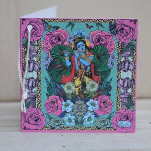 Krishna Gift Present Tag dell'artista illustratore Msdre