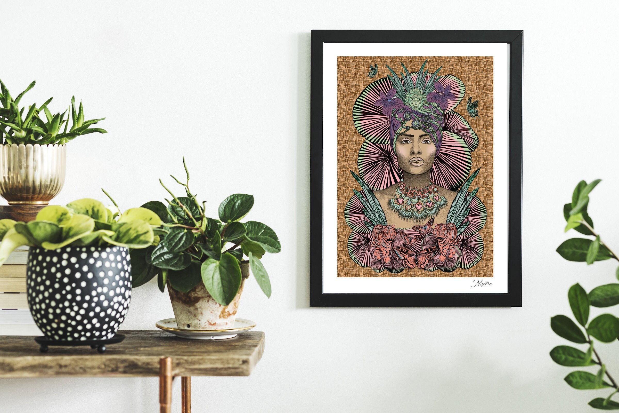 Nanny of the Maroons Jamaica Illustration Soul Sister Colour Art Print By Msdre... British Artist A4 A3