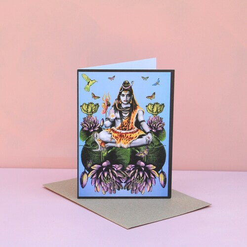 Shiva Indian Hindu God Msdre Greetings Card A6 Printed in the UK