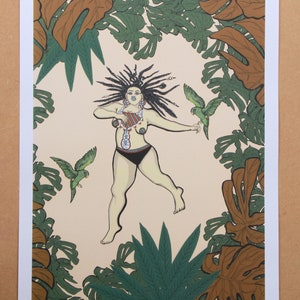 Small Island Girl Print Limited Edition 1/50 Art Print By Msdre