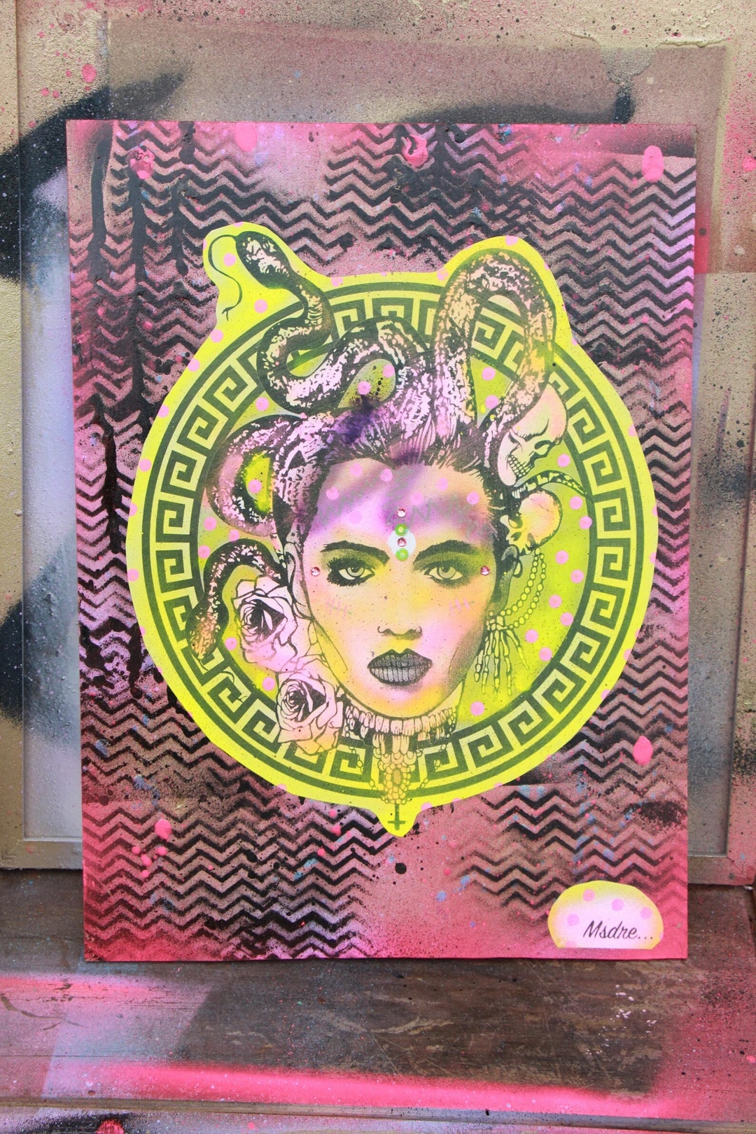 versace medusa graffiti